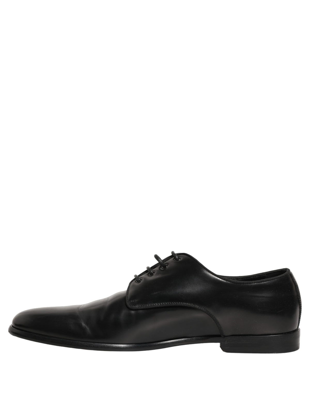 Dolce & Gabbana Black Leather Derby Dress Shoes for Men