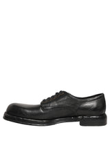 Dolce & Gabbana Black Leather Lace Up Derby Dress Shoes