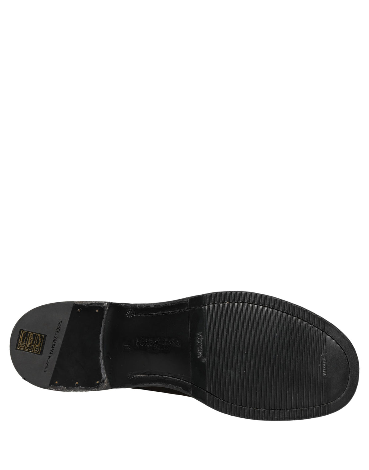 Dolce & Gabbana Black Leather Lace Up Derby Dress Shoes