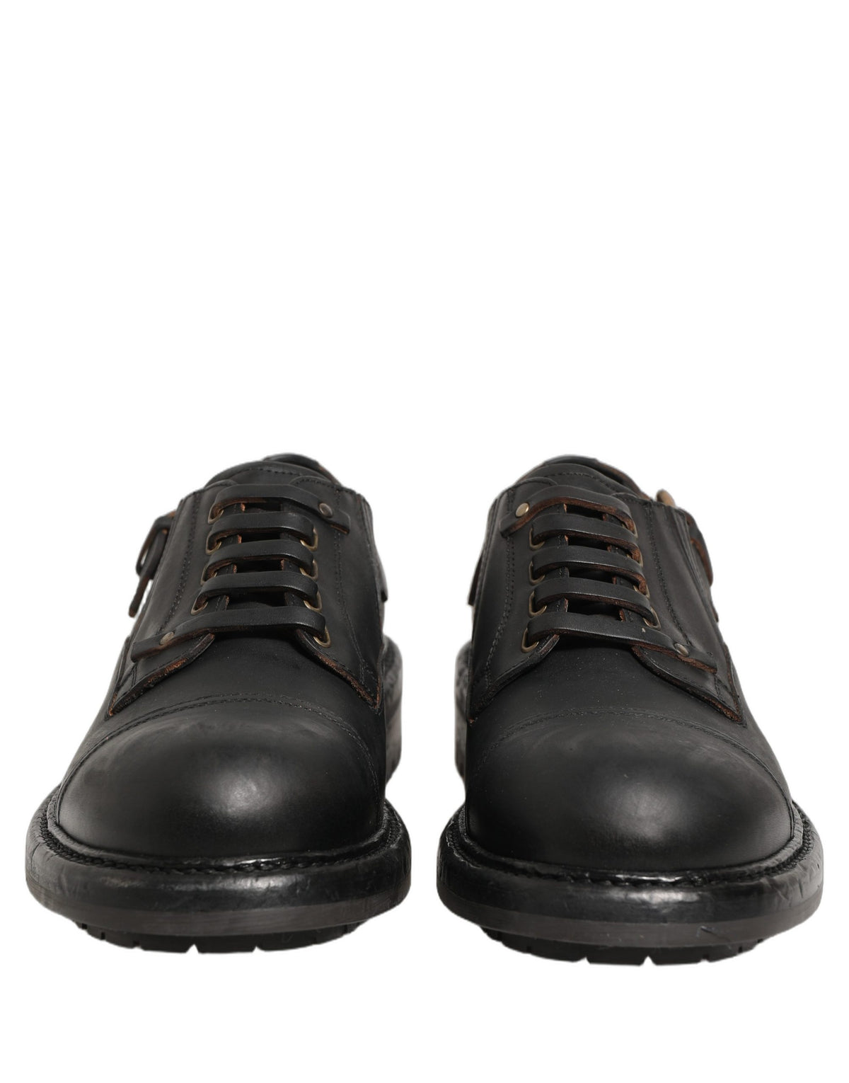 Chaussures richelieu Dolce & Gabbana en cuir noir à lacets pour homme