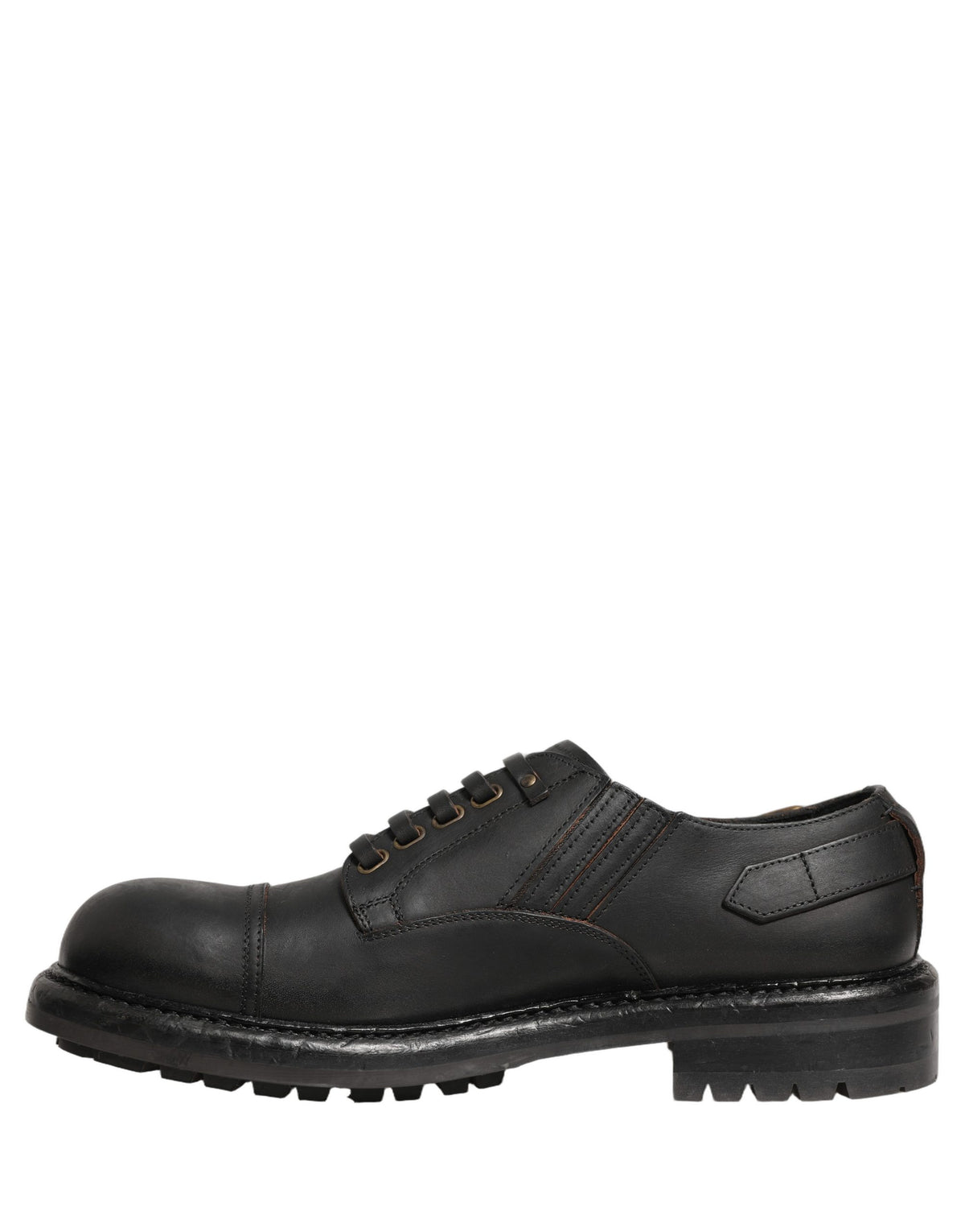 Chaussures richelieu Dolce & Gabbana en cuir noir à lacets pour homme
