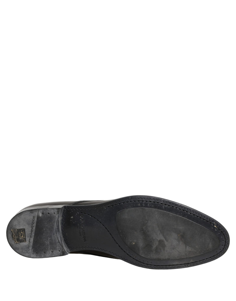 Dolce & Gabbana Derby Shoes en Cuir Noir pour Hommes