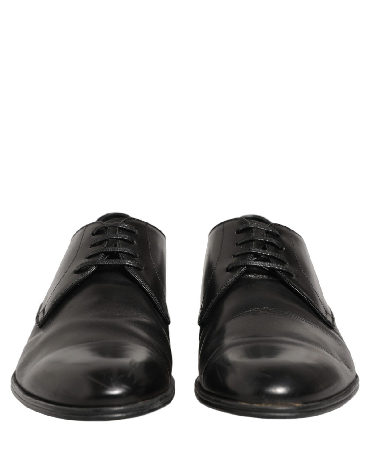 Dolce & Gabbana Derby Shoes en Cuir Noir pour Hommes