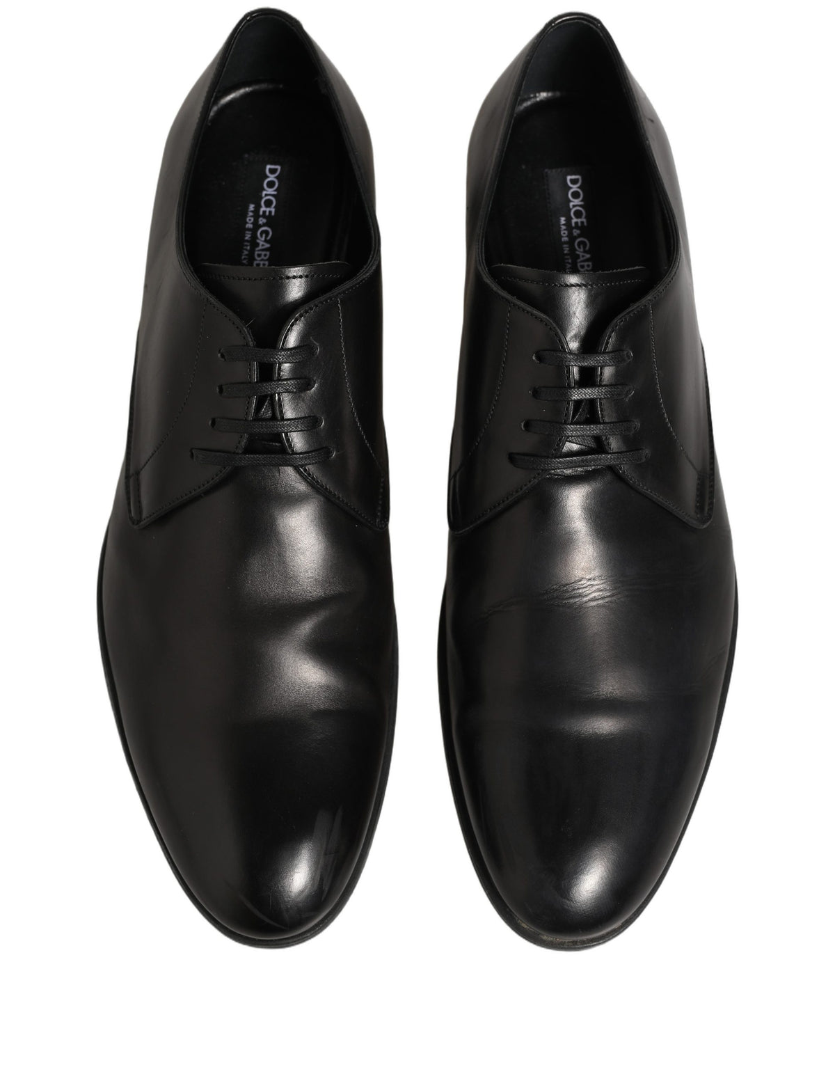Dolce & Gabbana Derby Shoes en Cuir Noir pour Hommes