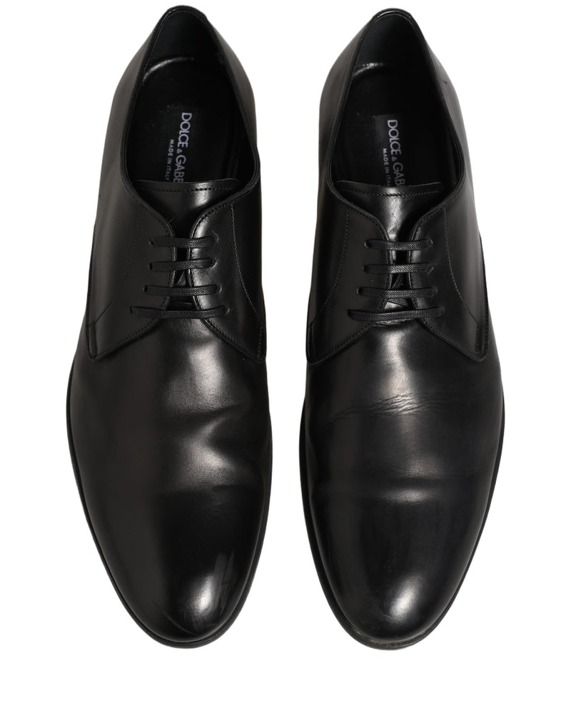 Dolce & Gabbana Derby Shoes en Cuir Noir pour Hommes
