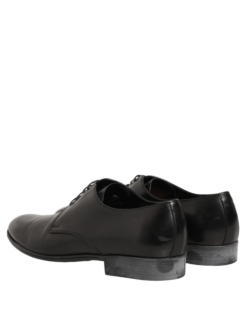 Dolce & Gabbana Derby Shoes en Cuir Noir pour Hommes