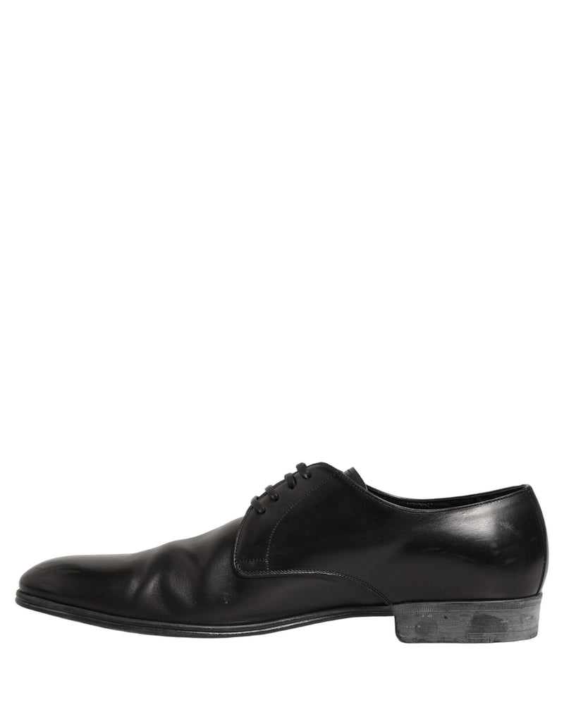 Dolce & Gabbana Derby Shoes en Cuir Noir pour Hommes