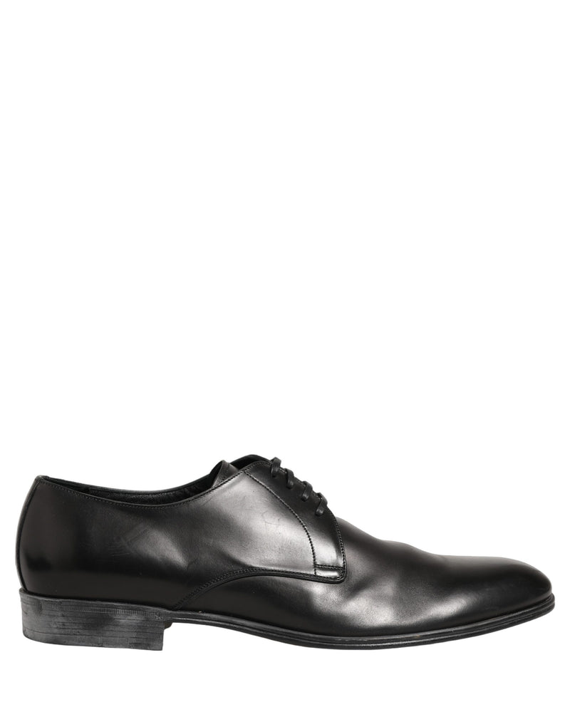 Dolce & Gabbana Derby Shoes en Cuir Noir pour Hommes