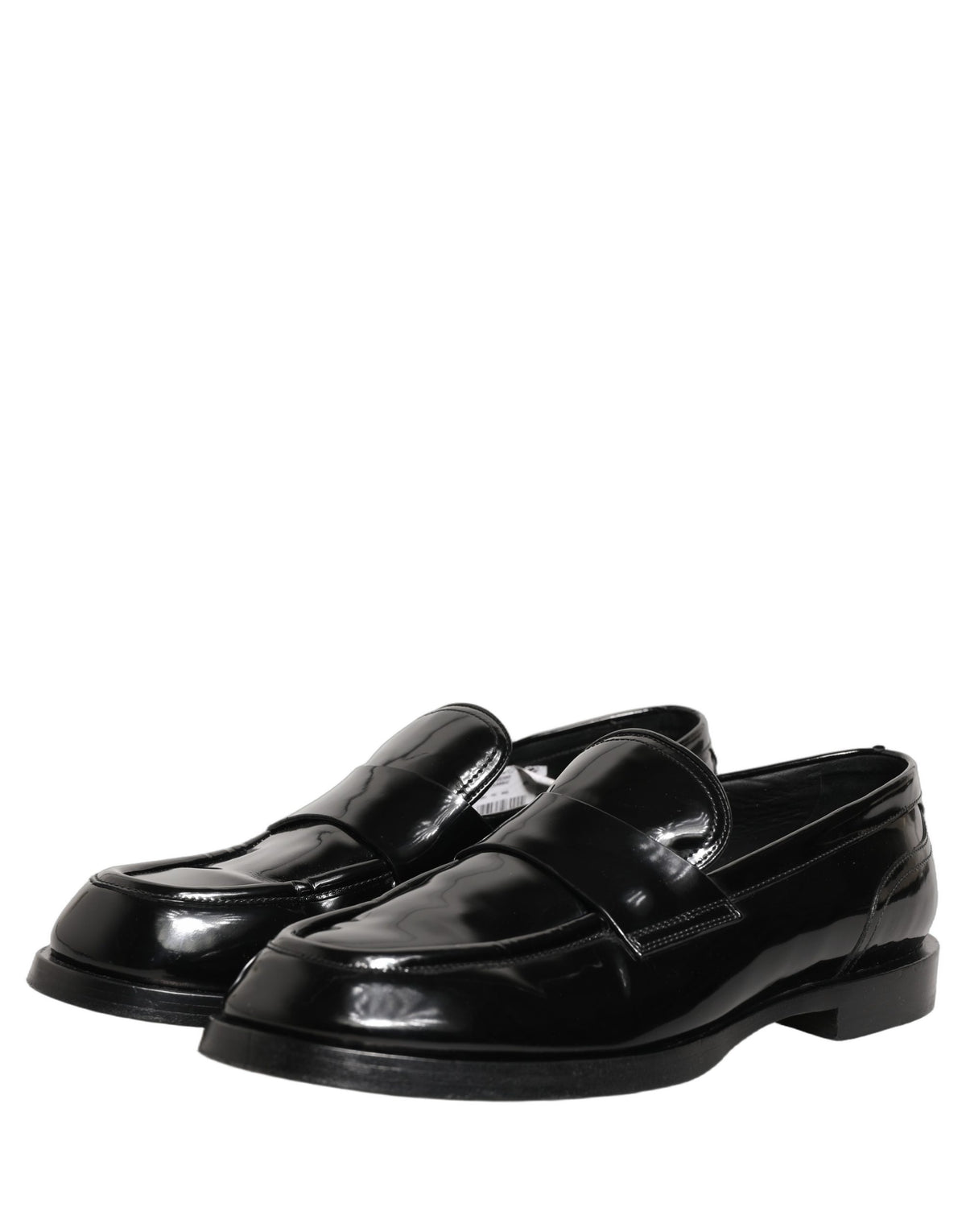Dolce & Gabbana Black Leather Dress Loafers for Men