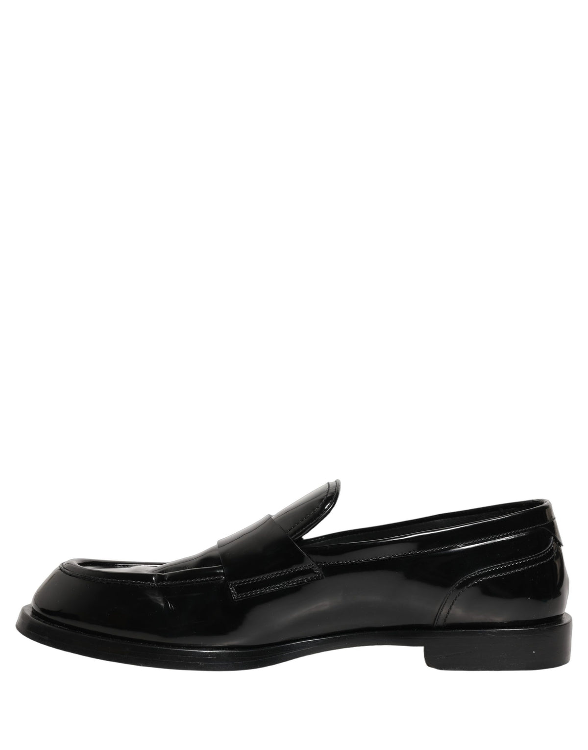 Dolce & Gabbana Black Leather Dress Loafers for Men