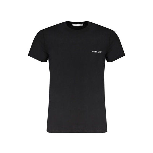 Trussardi Black Cotton Men's T-Shirt - Bold Style Statement