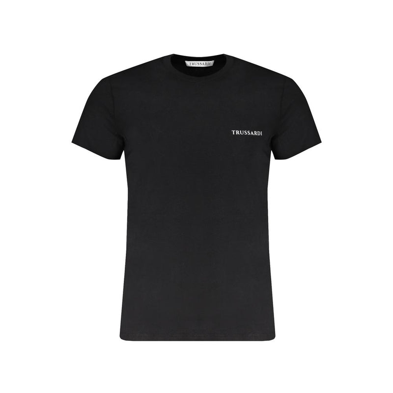 Trussardi Black Cotton Men's T-Shirt - Bold Style Statement