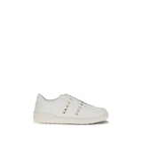 Valentino Garavani White Calf Leather Bos Taurus Sneakers