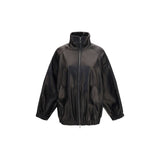 Brunello Cucinelli Black Lamb Ovis Aries Leather Jacket