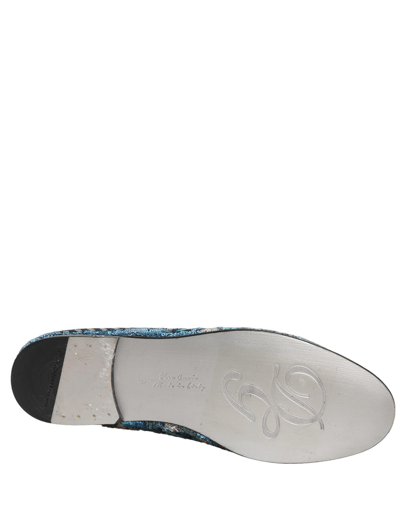 Dolce & Gabbana Multicolor Embroidered Sequin Loafers