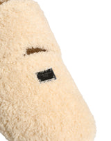 Dolce & Gabbana Beige Faux Fur Flats for Men
