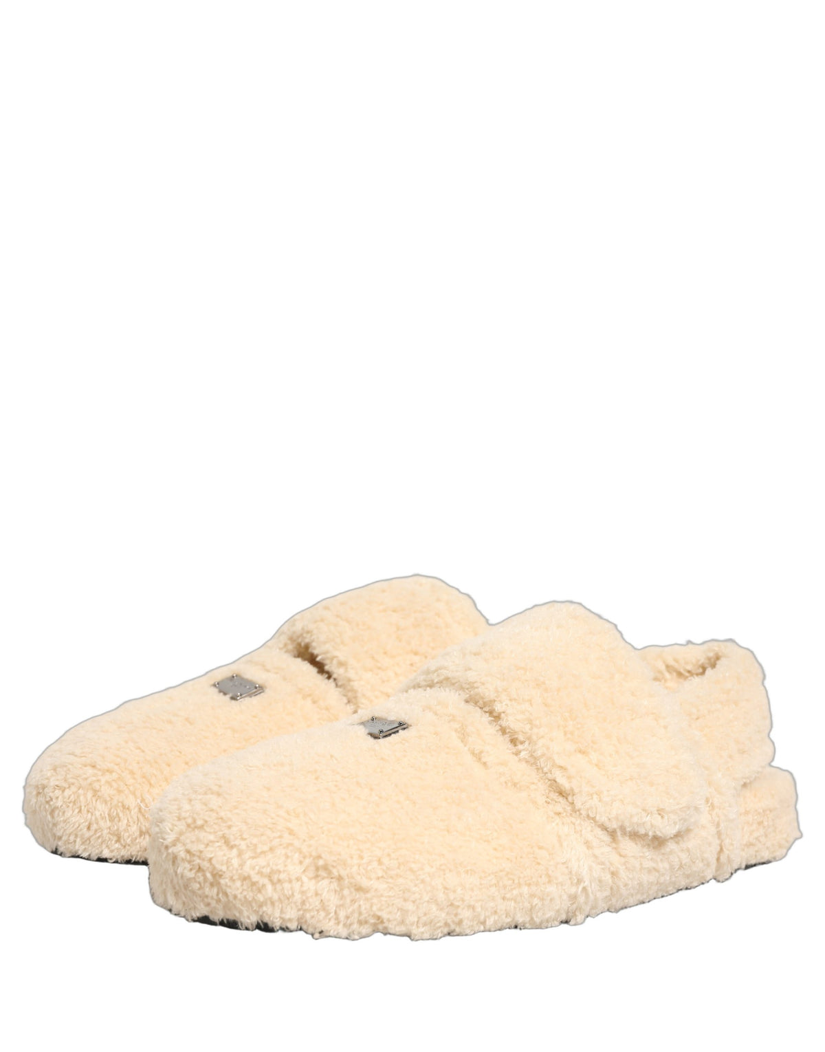 Dolce & Gabbana Beige Faux Fur Flats for Men