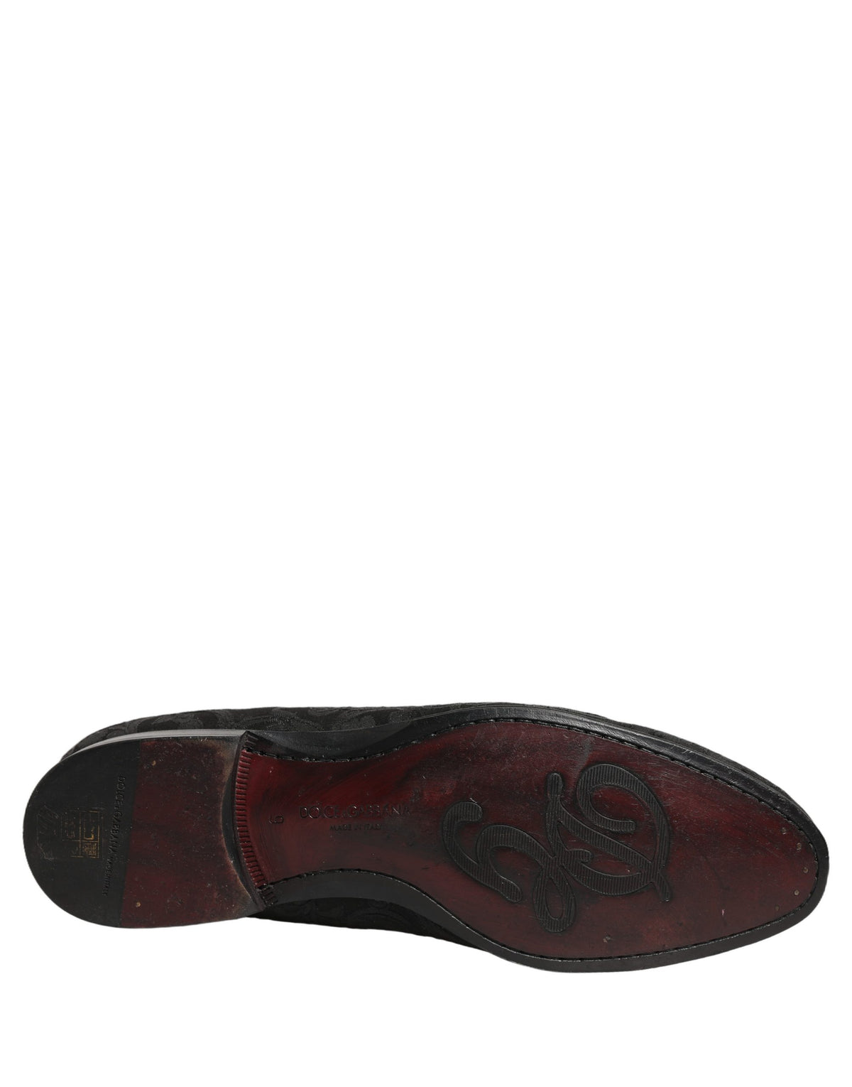 Dolce & Gabbana Black Floral Brocade Men Dress Loafers
