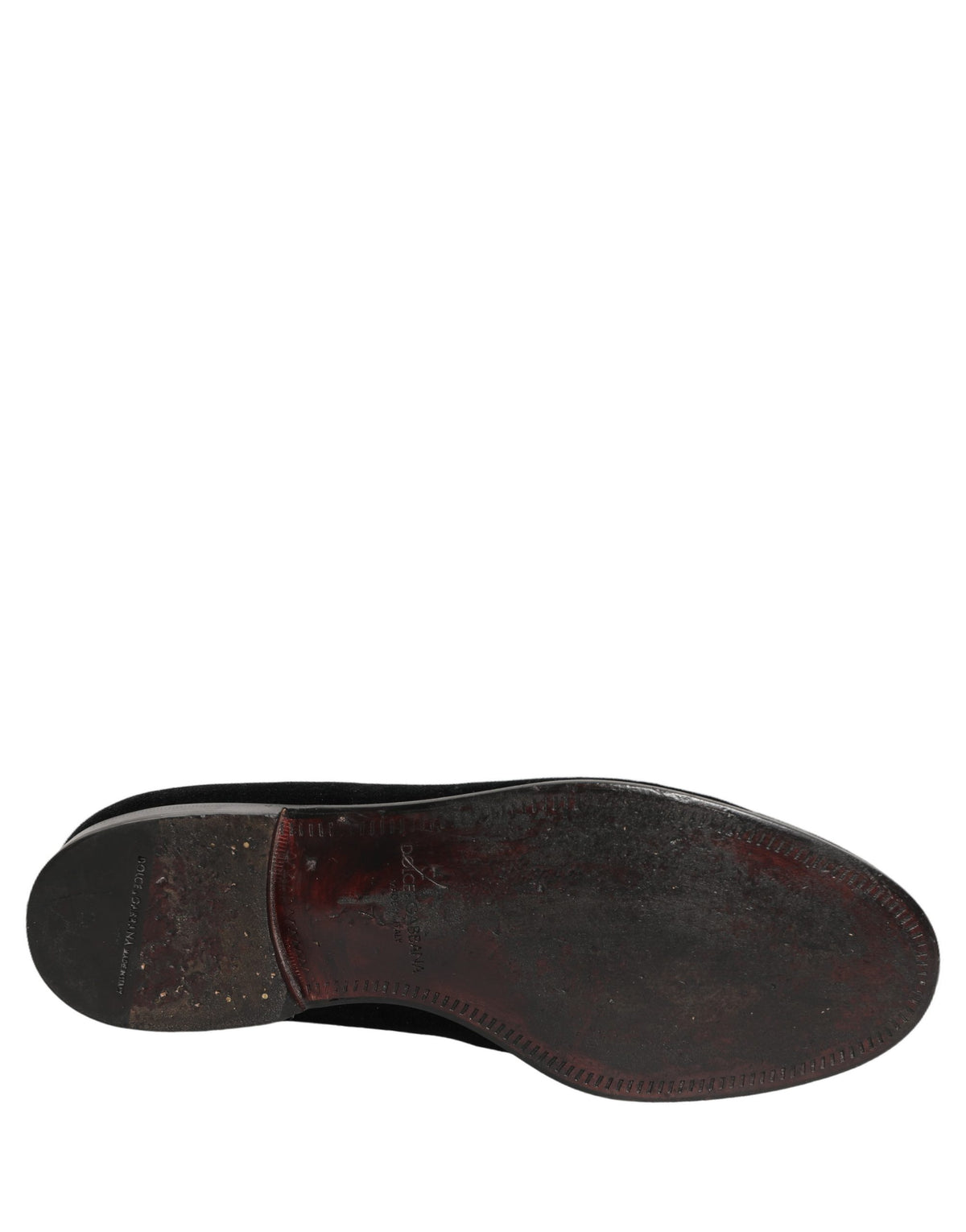 Dolce & Gabbana Black Velvet Cotton Loafers for Men