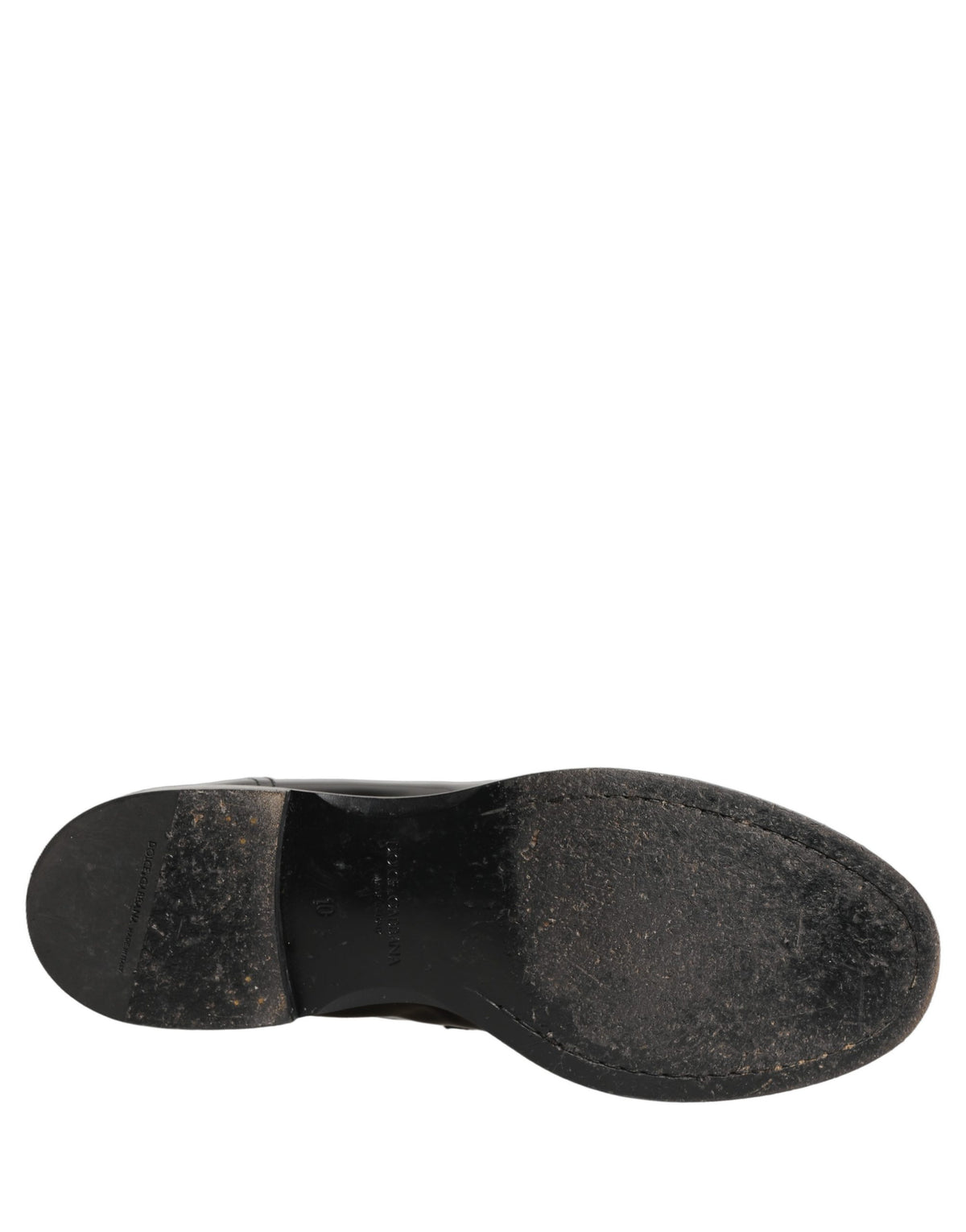 Dolce & Gabbana Black Leather Formal Men Dress Loafers Shoes