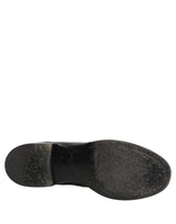 Dolce & Gabbana Black Leather Formal Men Dress Loafers Shoes
