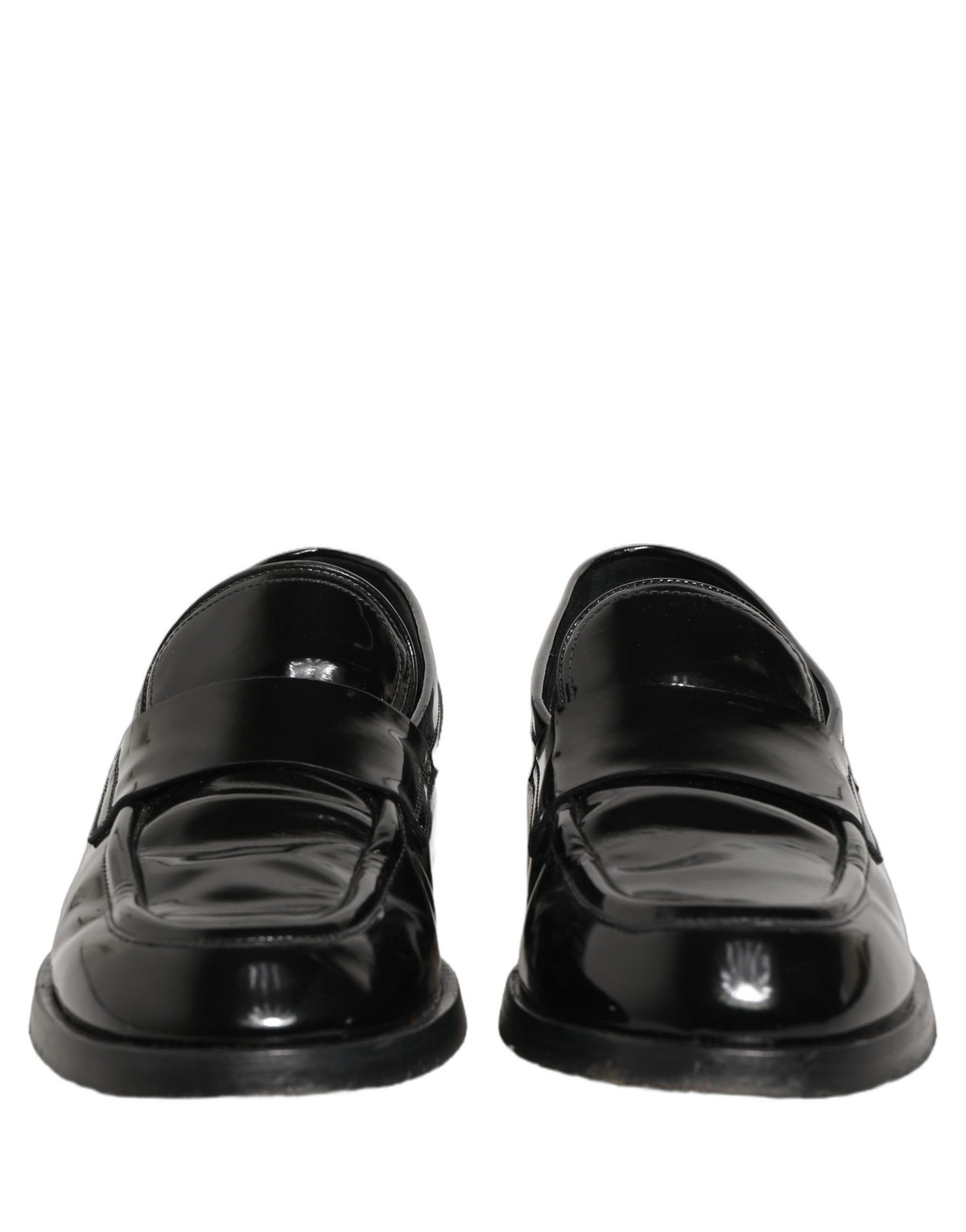 Dolce & Gabbana Black Leather Formal Men Dress Loafers Shoes