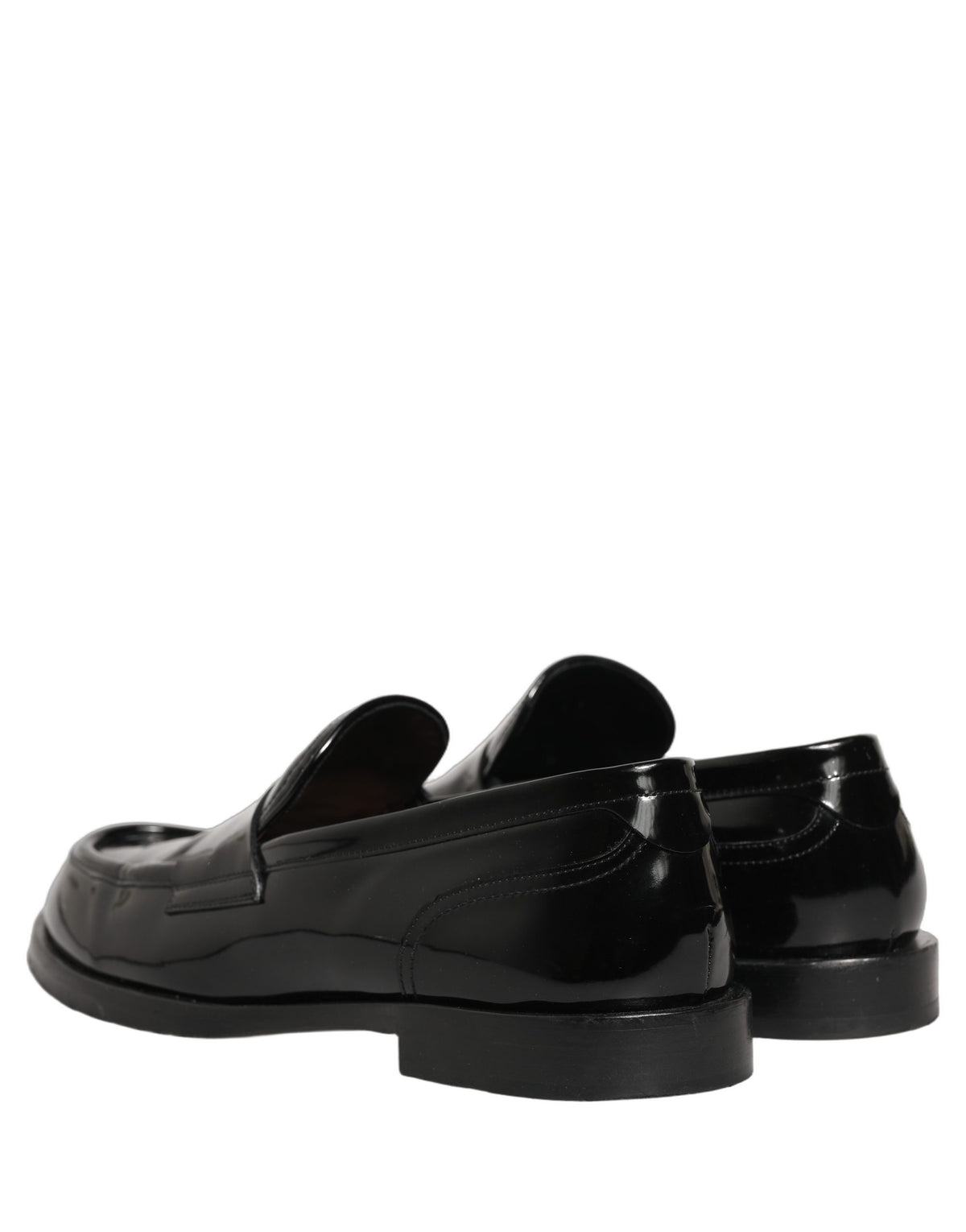 Dolce & Gabbana Black Leather Formal Men Dress Loafers Shoes