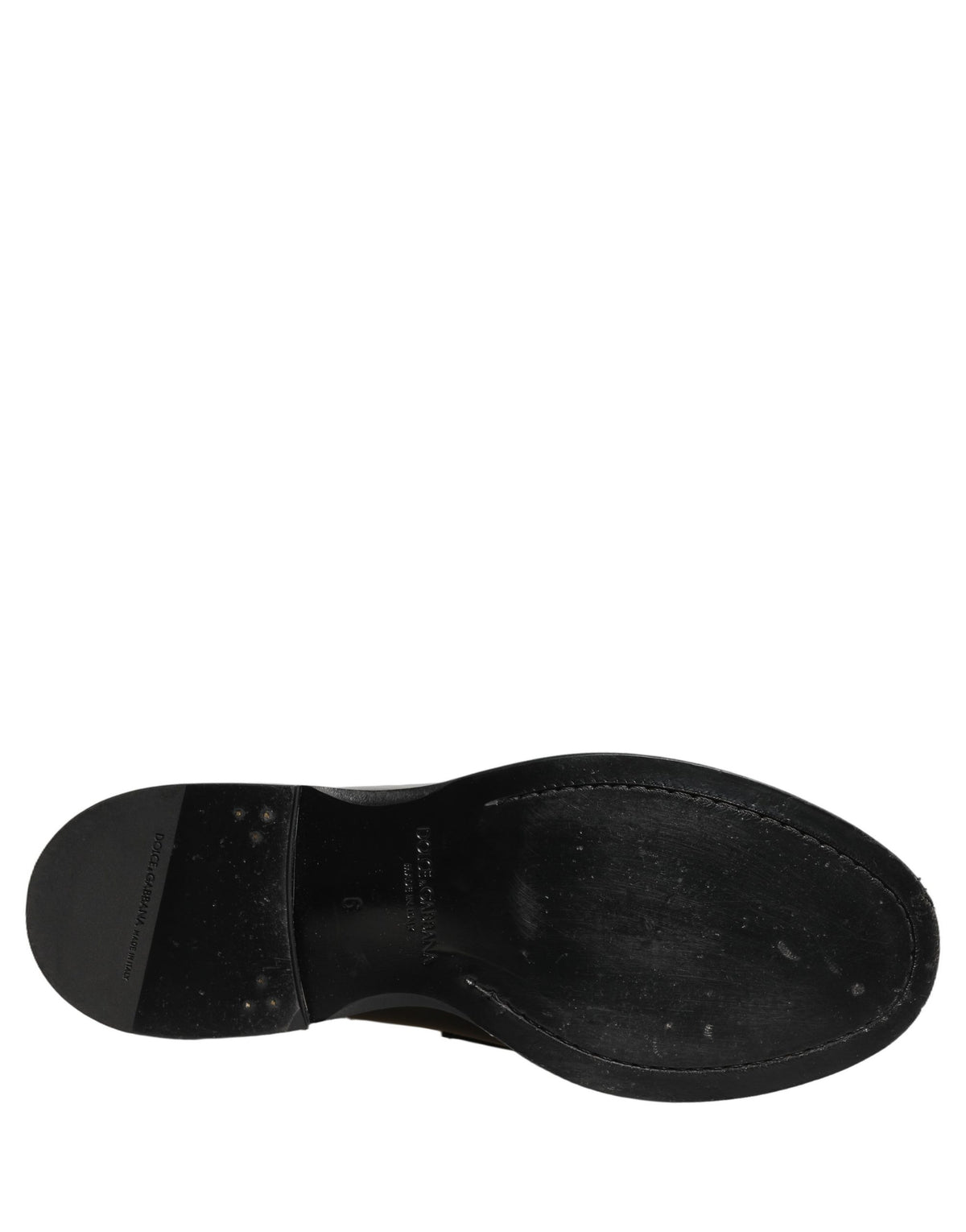 Dolce & Gabbana Black Leather Formal Men Dress Loafers