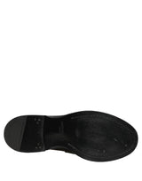 Dolce & Gabbana Black Leather Formal Men Dress Loafers