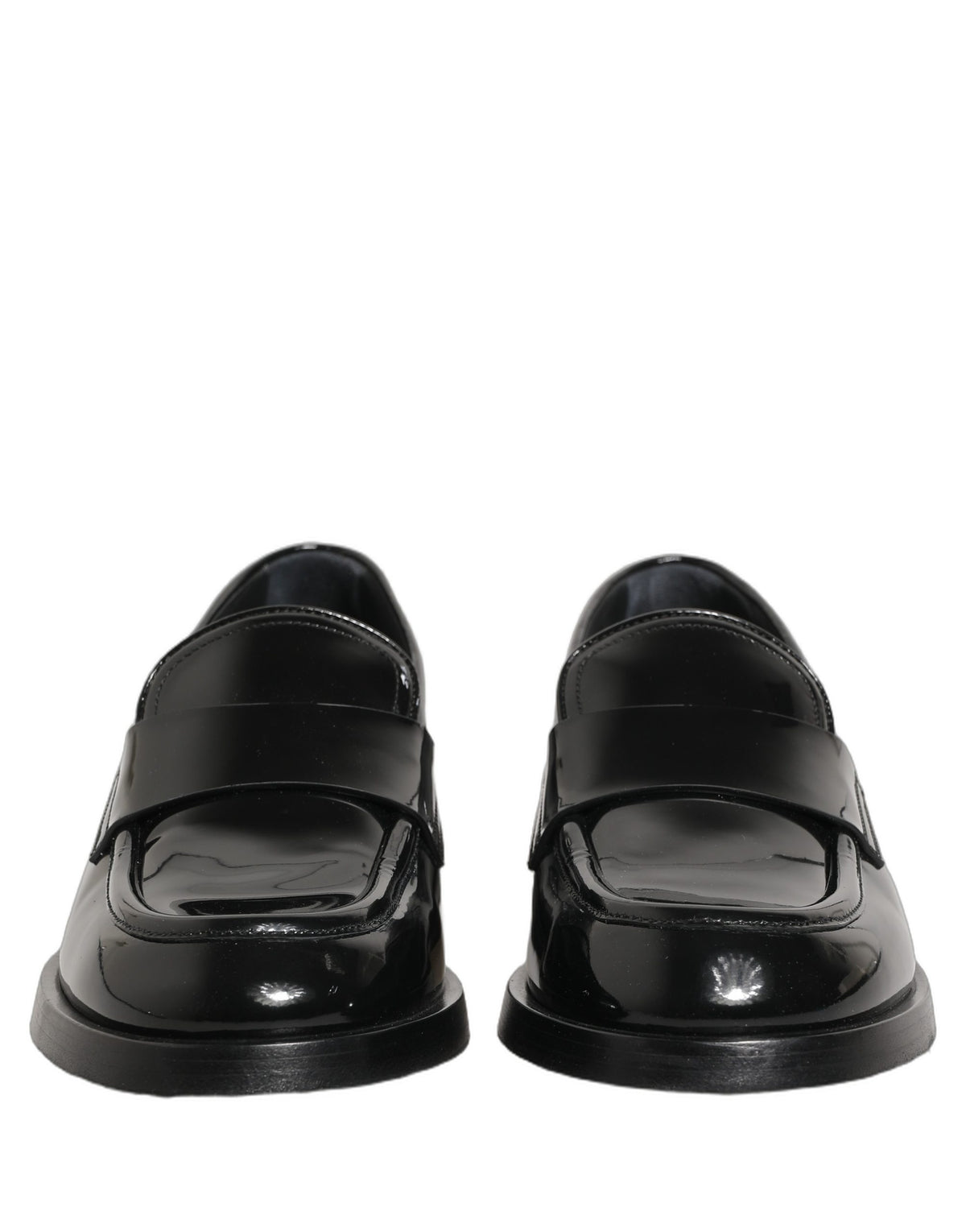 Dolce & Gabbana Black Leather Formal Men Dress Loafers
