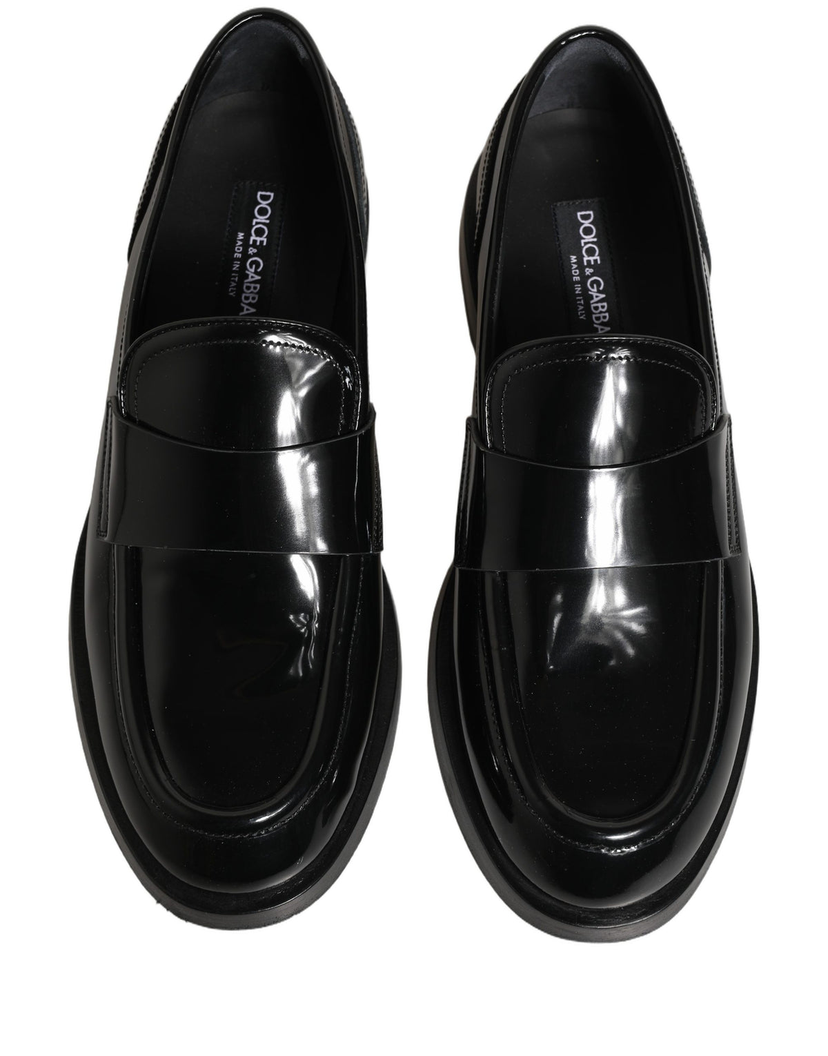 Dolce & Gabbana Black Leather Formal Men Dress Loafers
