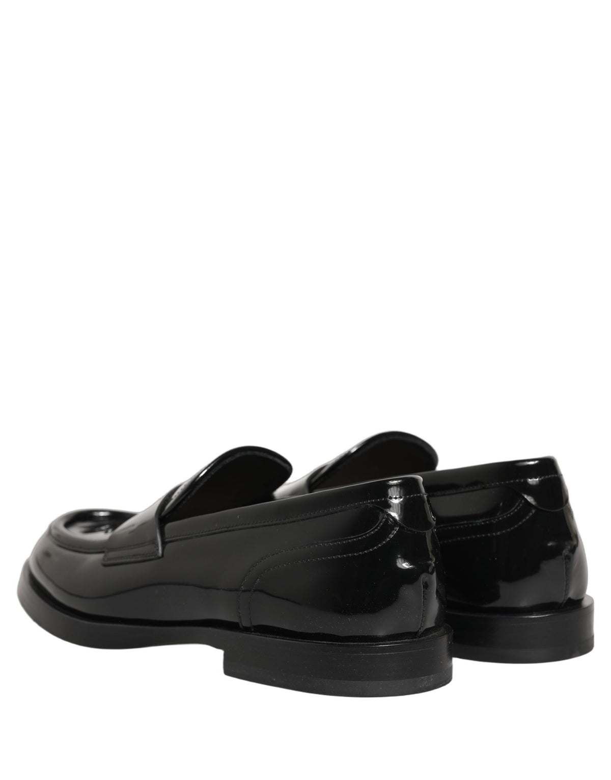 Dolce & Gabbana Black Leather Formal Men Dress Loafers