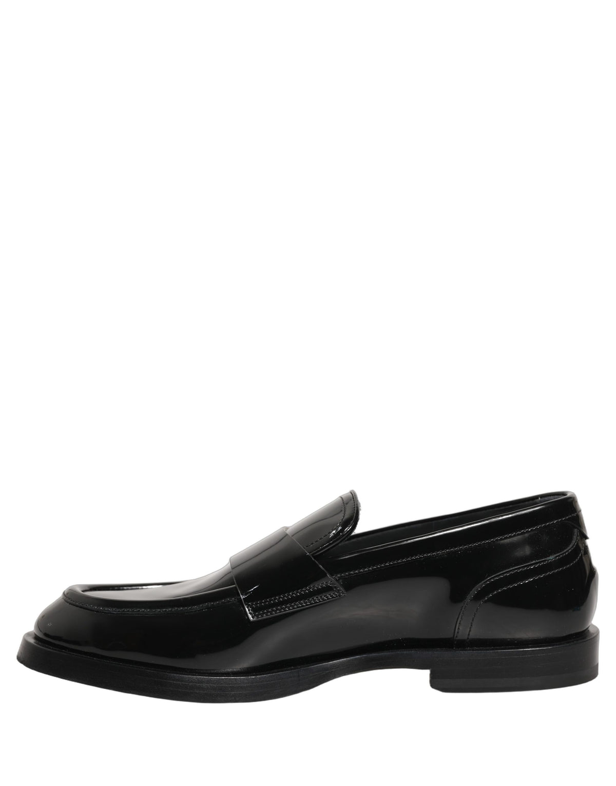 Dolce & Gabbana Black Leather Formal Men Dress Loafers