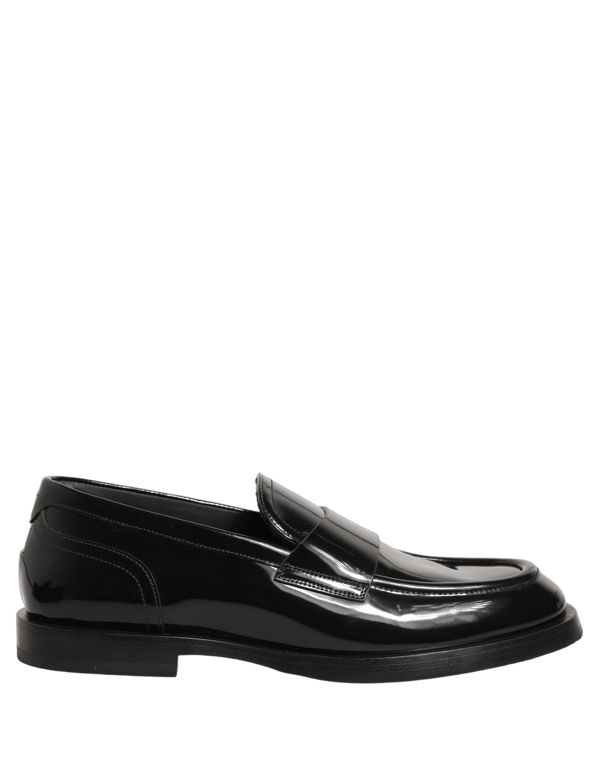 Dolce & Gabbana Black Leather Formal Men Dress Loafers