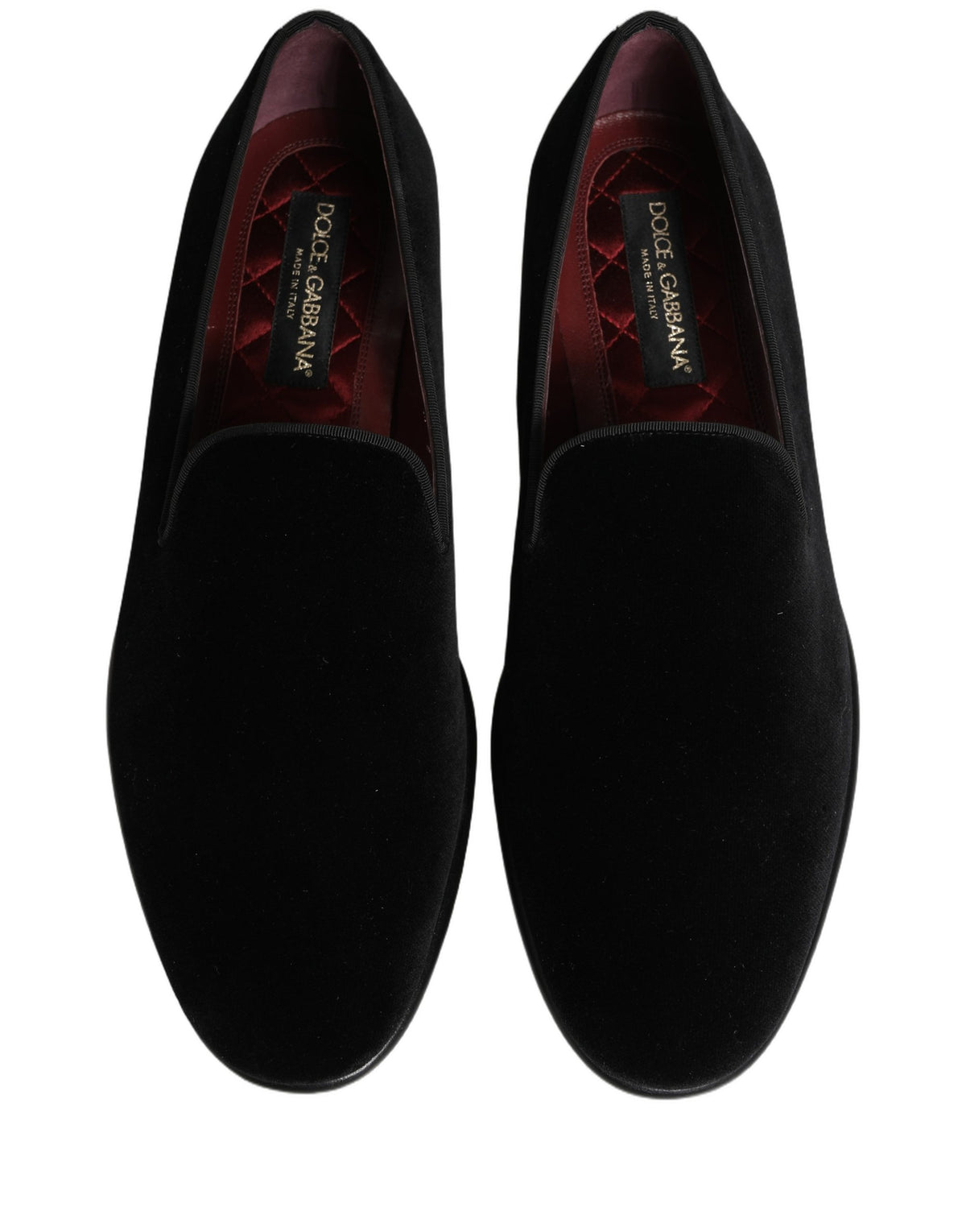 Dolce & Gabbana Black Velvet Loafers for Men - Formal Dress Shoes