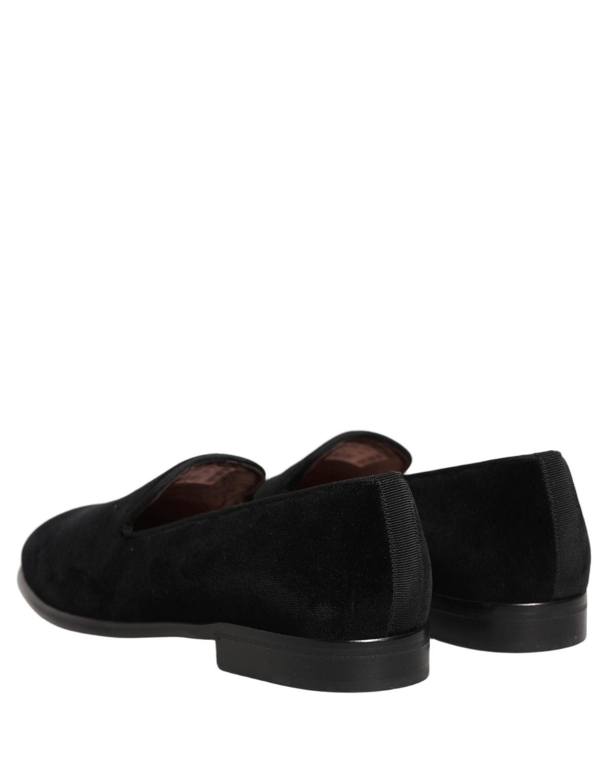 Dolce & Gabbana Black Velvet Loafers for Men - Formal Dress Shoes