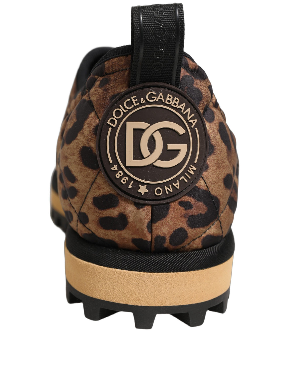 Chaussures Baskets Homme Dolce & Gabbana Matelassées Imprimé Léopard Marron