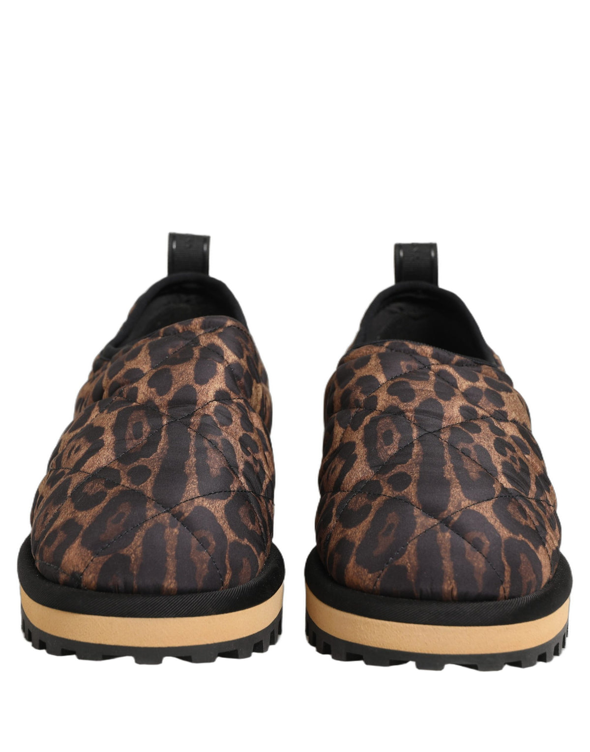 Chaussures Baskets Homme Dolce & Gabbana Matelassées Imprimé Léopard Marron