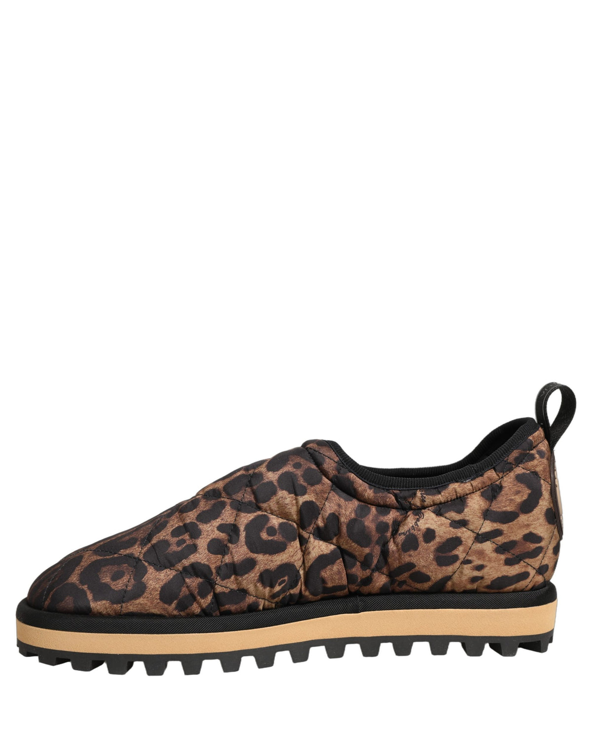 Chaussures Baskets Homme Dolce & Gabbana Matelassées Imprimé Léopard Marron