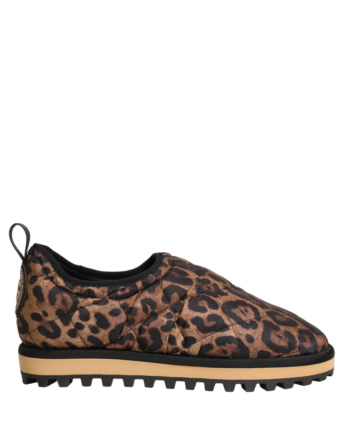 Chaussures Baskets Homme Dolce & Gabbana Matelassées Imprimé Léopard Marron