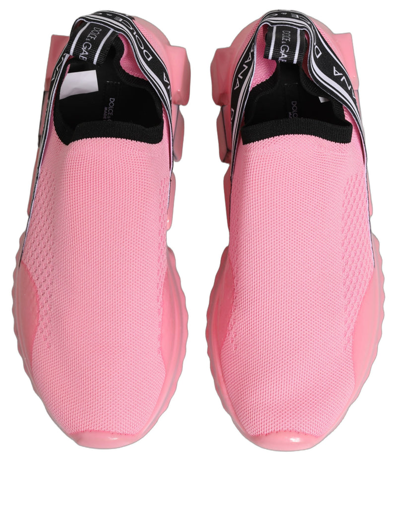 Dolce & Gabbana Pink Slip On Low Top Sorrento Sneakers