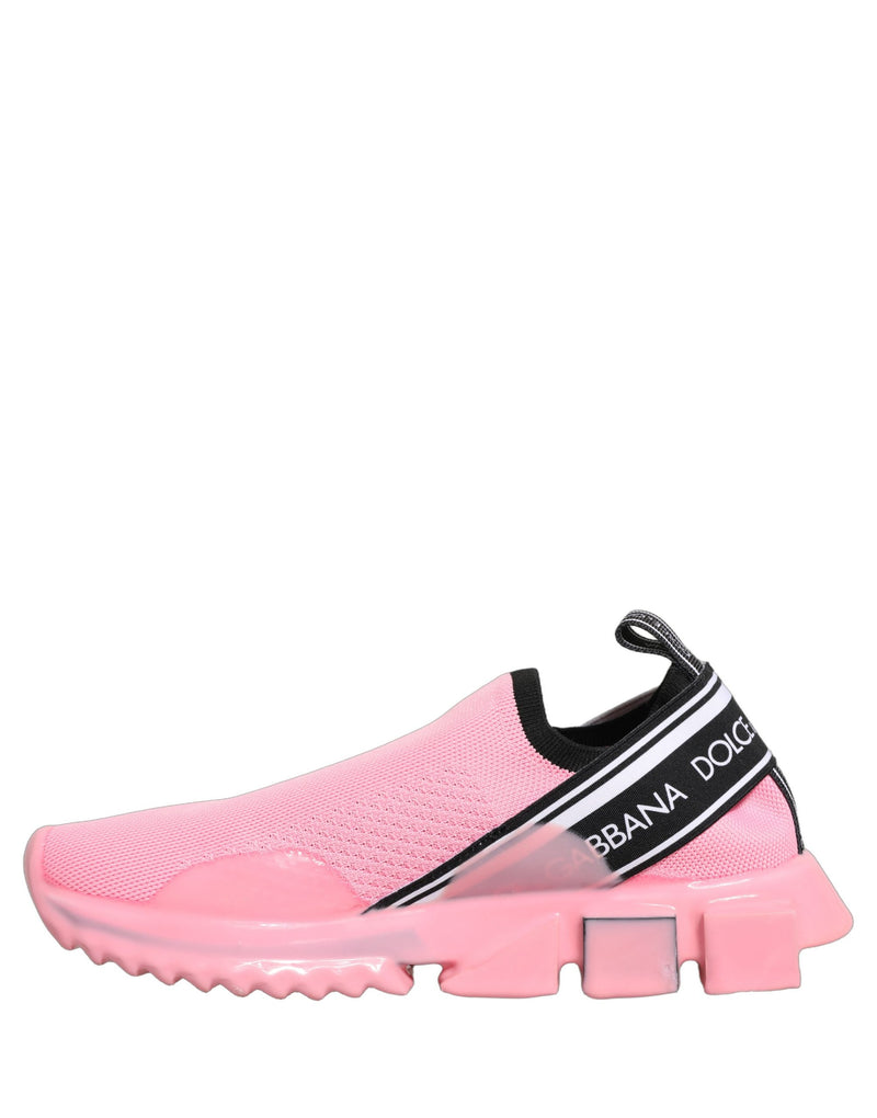 Dolce & Gabbana Pink Slip On Low Top Sorrento Sneakers