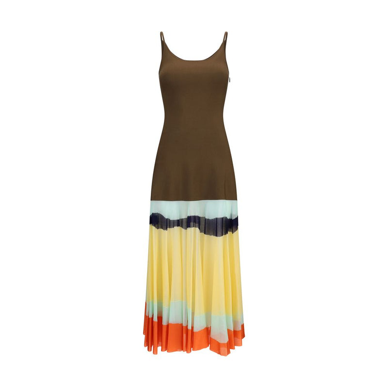 Fendi Multicolor Viscose Casual Dress - Elegant Sleeveless Design