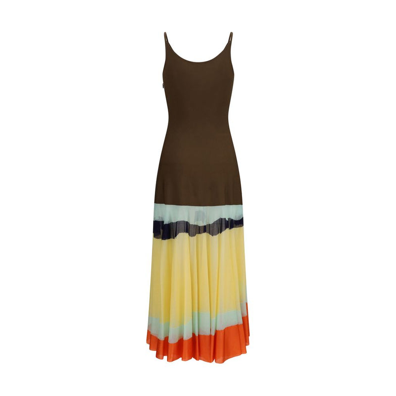 Fendi Multicolor Viscose Casual Dress - Elegant Sleeveless Design