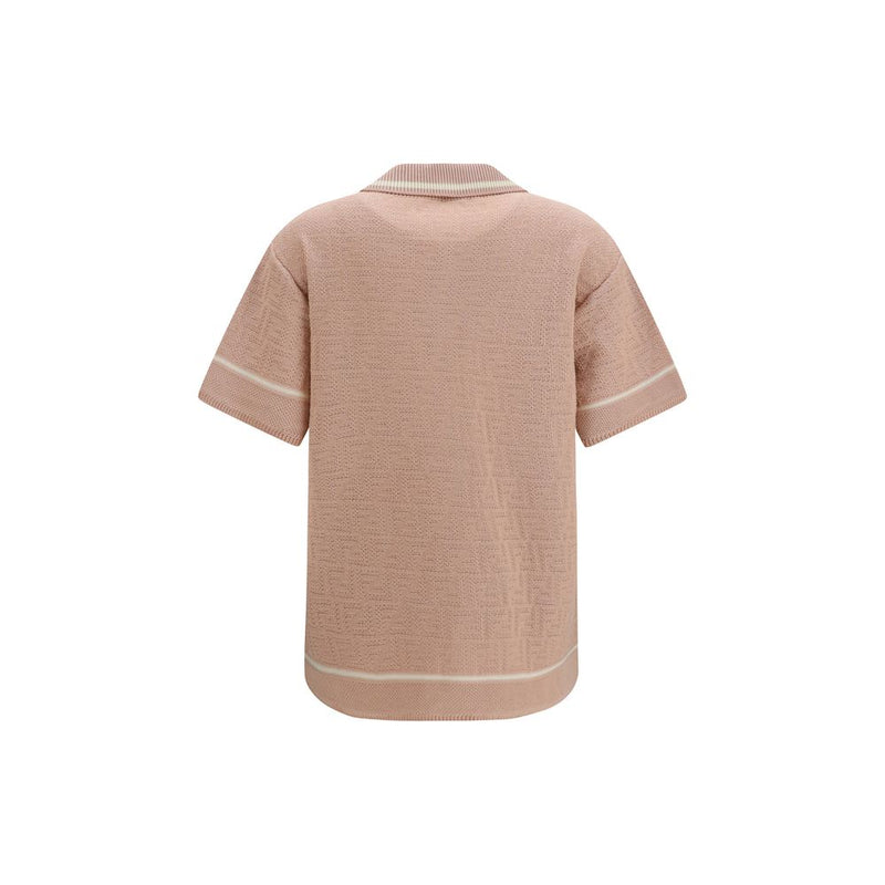 Fendi Multicolor Cotton Blouse - FF All-Over Crochet Shirt
