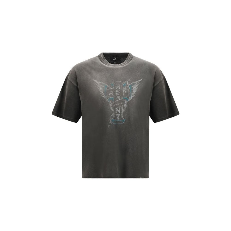 Represent Gray Cotton T-Shirt - Westside Collection
