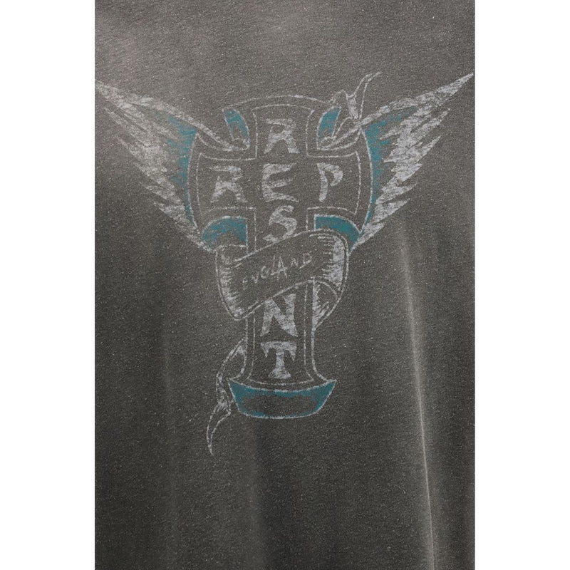 Represent Gray Cotton T-Shirt - Westside Collection