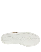 Dolce & Gabbana White Patch Calfskin Nappa Portofino Sneakers