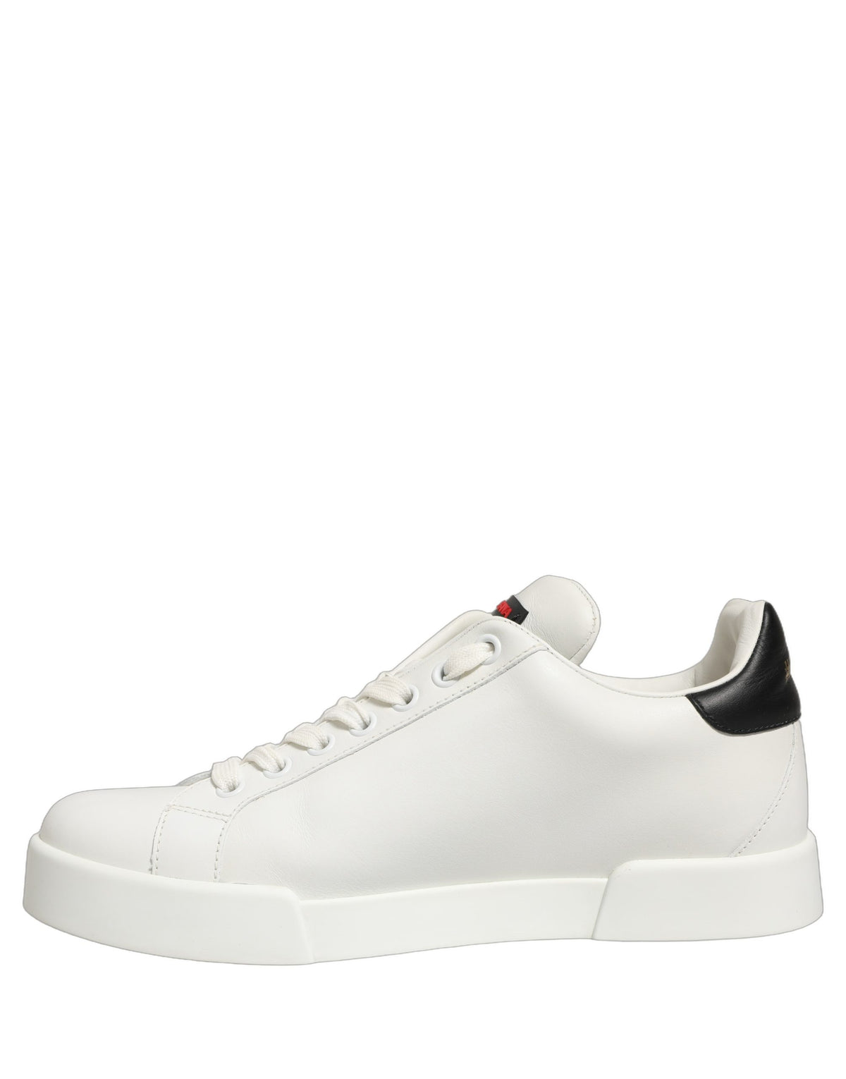 Dolce & Gabbana White Patch Calfskin Nappa Portofino Sneakers