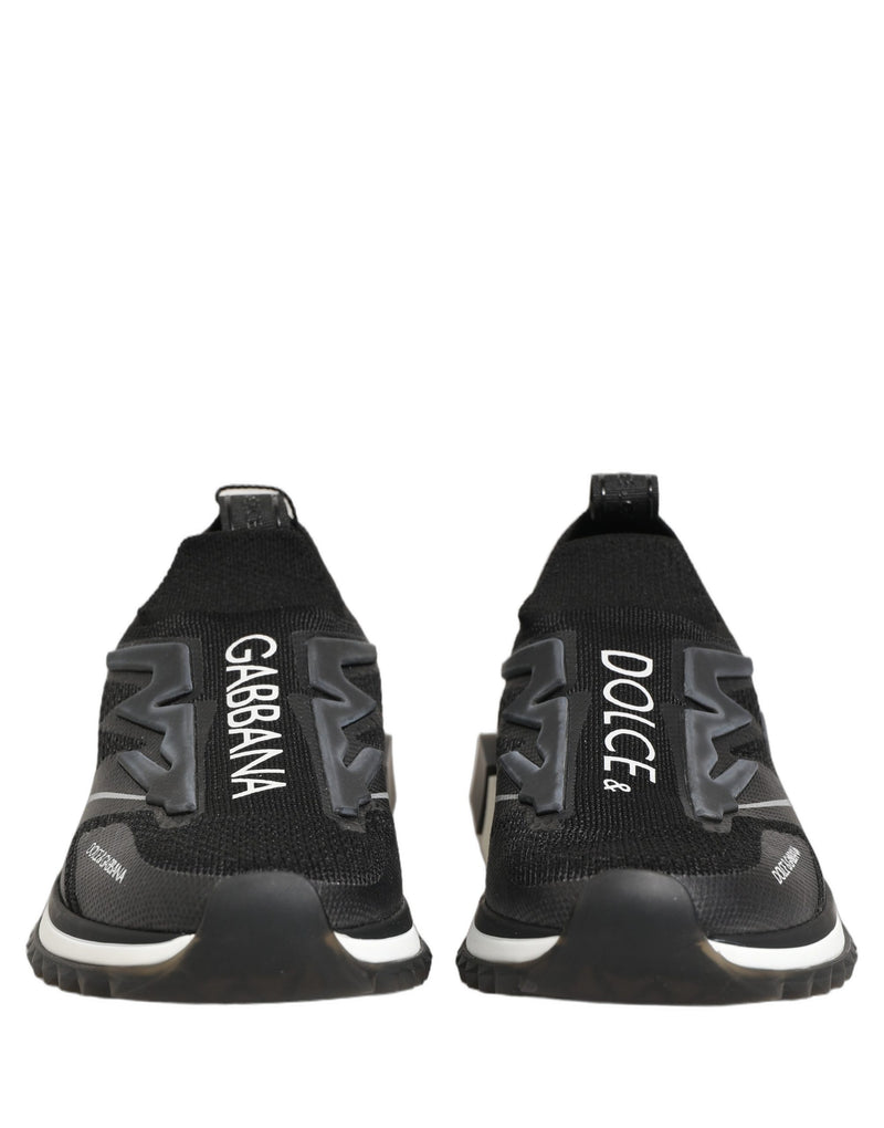 Dolce & Gabbana Sorrento Black & White Slip-On Sneakers